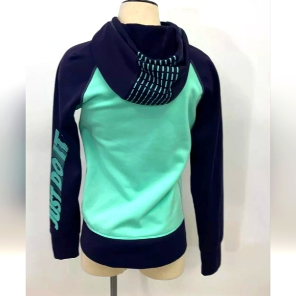 NEW W/O TAGS NIKE two-tone performance therma- fit full zippered jacket HOODIE - Picture 4 of 16